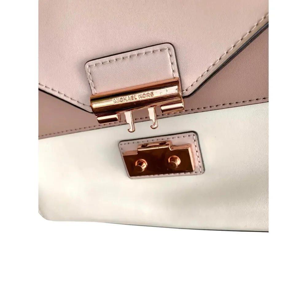 Michael Kors Y2K Mini Blush Cream Leather 2010 Revival Top Handle Crossbody Bag